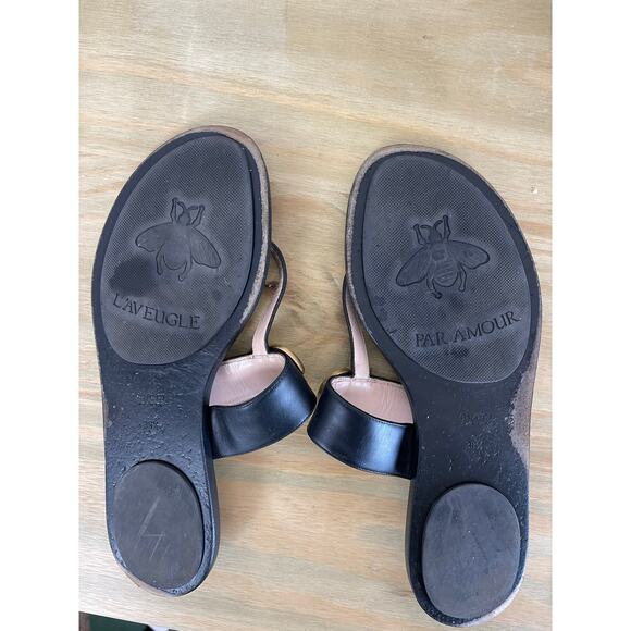 Gucci Women's Marmont GG T-Strap Thong Sandals Flip Flops Black EU 39.5 US 9.5 - Picture 4 of 8
